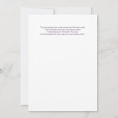 Cartes violettes de Merci de photo de fleurs (Dos)