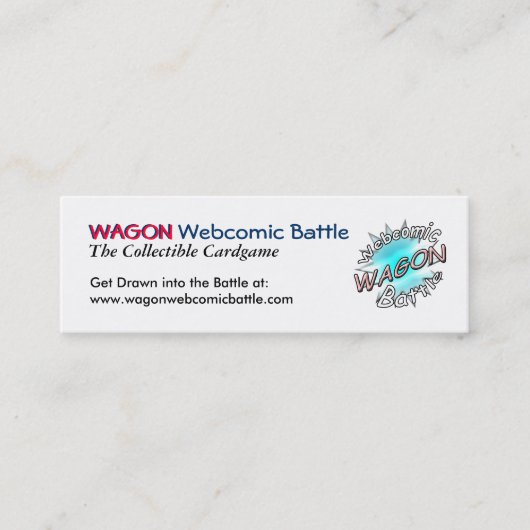 Cartes webcomic de bâton de bataille de CHARIOT (Devant)