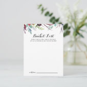 Cartes Whimsical Boho Mariage Bucket List de luxe (Debout devant)