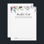 Cartes Whimsical Boho Mariage Bucket List de luxe<br><div class="desc">Ces luxueuses cartes baldaquin mariage de luxe boho sont l'activité parfaite pour une réception de mariage rustique ou une douche nuptiale. Le design est composé de fleurs roses multicolores et de pivoines au feuillage vert, inspirant la beauté naturelle. Modifier le libellé pour convenir à tout événement de vie. Le panneau...</div>