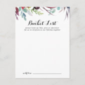 Cartes Whimsical Boho Mariage Bucket List de luxe (Devant)