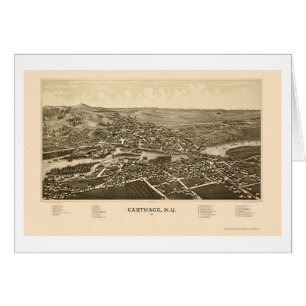Carthage, NY Panoramic Map - 1888