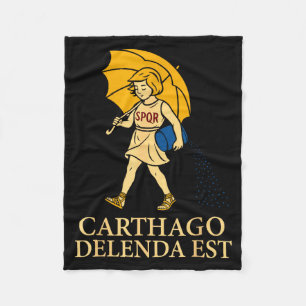 Carthago Delenda Est Grappige Romeinse Geschiedeni Fleece Deken