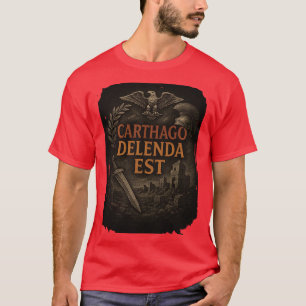 Carthago Delenda Est Oud-Romeins Quote-ontwerp gi T-shirt