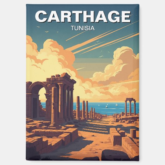 Carthago Tunesië Reizen Magneet (Voorkant)