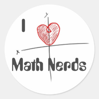 Cartioïde wiskunde nerd liefde ronde sticker