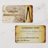 Cartographer studio ontwikkeling Premium Silk Pape Visitekaartje (Voorkant / Achterkant)