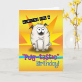 Cartographie Carlin Pugtastic carte d'anniversaire (Fleur jaune)