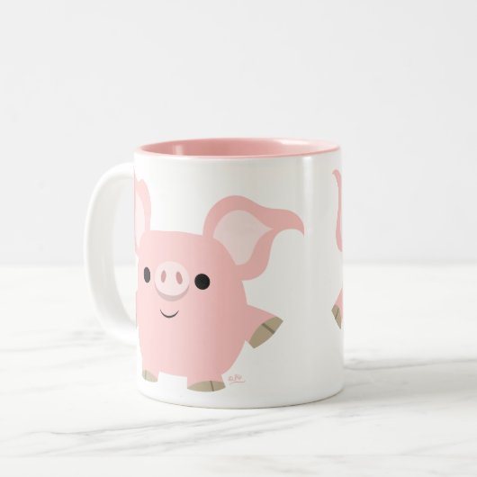 Cartographie court mignonne Cochon Mug (Devant gauche)