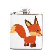 Cartographie en Astute Cute Fox Flacon de hanche (Devant)