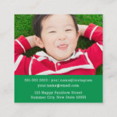 Carton Alligator Profil d'enfant Carte d'appel pho (Dos)