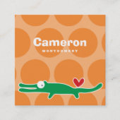 Carton Alligator Profil d'enfant Carte d'appel pho (Devant)