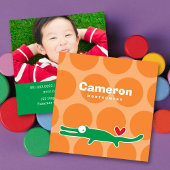 Carton Alligator Profil d'enfant Carte d'appel pho