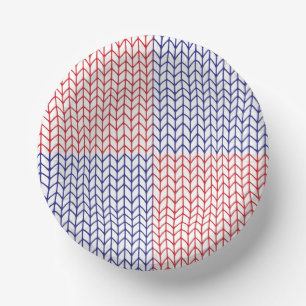 Carton AMÉRICAIN TRICOTÉ Bols en papier de 7"