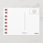 Carton American Flag Waving Cartes postales (Dos)