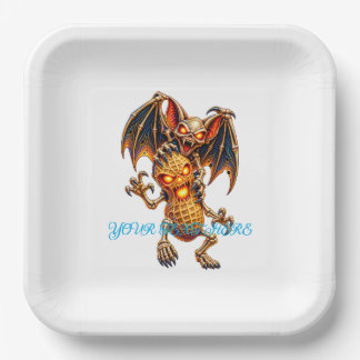 Carton Assiettes carrées en papier Scary Monster Peanut 9