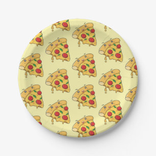 Carton Assiettes en carton, fromage à pizza jaune