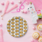 Carton Assiettes en carton, Sandwich au poulet à rayures  (Fête)