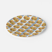 Carton Assiettes en carton, Sandwich au poulet à rayures  (Angle)