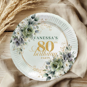 Carton Assiettes pour événement de 80e anniversaire en ve