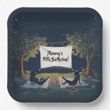 Assiettes pour soirée cinéma en plein air