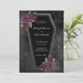 Carton avec roses Invitation de mariage gothique (Debout devant)