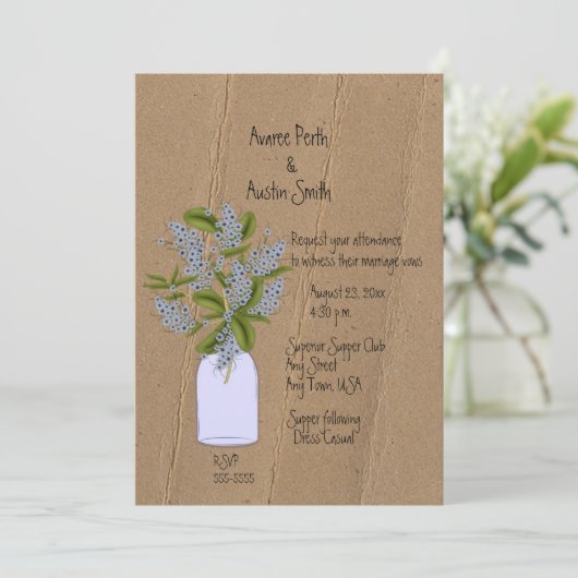 Carton Bent Look Mariages Invitations (Debout devant)
