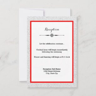 Carton Blanc et Cadre Rouge - Invitation de Récept
