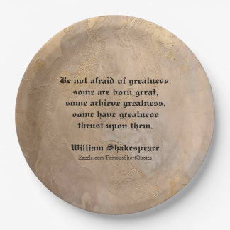 Carton Citation de William Shakespeare - Assiettes en car