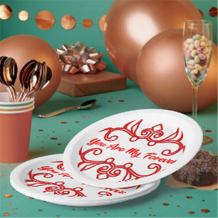 Carton Collection Commence Par Un Baiser Assiettes En Pap