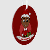Carton Cute African American Christmas boy (devant)