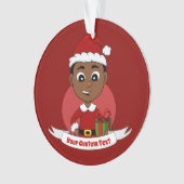 Carton Cute African American Christmas boy (devant)
