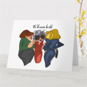Carton d'Anniversaire Trois Gossipers Carte person (Fleur jaune)