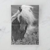 Carton d'argent dans la carte de voeux du Cheval L (Intérieur)