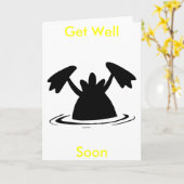 Carton de canard écrasé Se bien bientôt Carte (Fleur jaune)