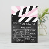 Carton de clap de cinéma Invitation de fête à thèm (Debout devant)