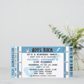 CARTON DE CONCERT "BOYS ROCK" INVITATION D'ANNIVER (Debout devant)