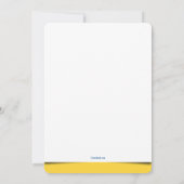 Carton de diplôme jaune au verso Invitation (Dos)