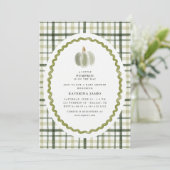 Carton de faire-part de Baby Shower Petit Citrouil (Debout devant)