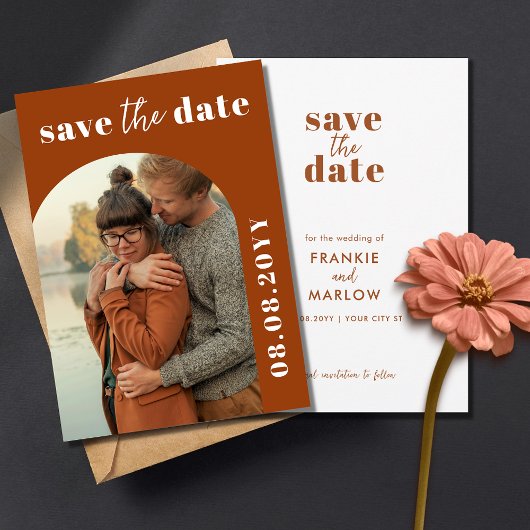Carton de Faire-Part de Mariage en Terracotta Oran