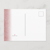 Carton de faire-part de mariage Rose Gold Glitter (Dos)