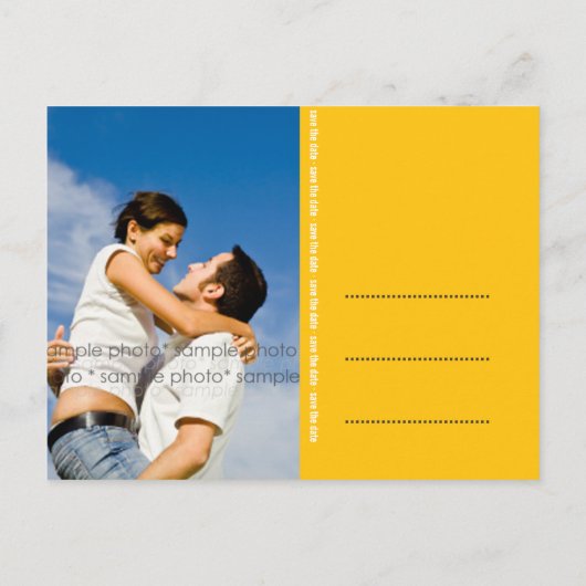 Carton de faire-part Save The Date avec paillettes (Dos)