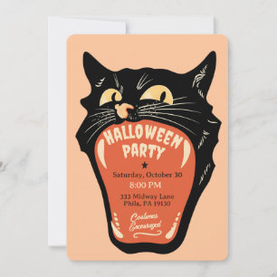 Carton de invitation pour fête d'Halloween à la bo