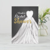 Carton de mariage à craie Invitations de douche de (Debout devant)