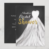 Carton de mariage à craie Invitations de douche de (Devant / Derrière)
