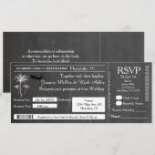 Carton de mariage Destination Billet Invitation RS (Devant / Derrière)