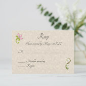 Carton de mariage indien hindou paon RSVP (Debout devant)