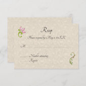 Carton de mariage indien hindou paon RSVP (Devant / Derrière)