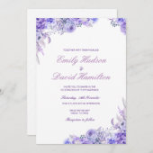 Carton de mariage modifiable, invitation de mariag (Devant / Derrière)