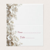 Carton de placement élégant 3D blanc floral bordea (Outside Unfolded)